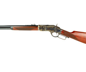 Cimarron 1873 Saddle Rifle .45 LC 18″ Octagon — Case Hardened