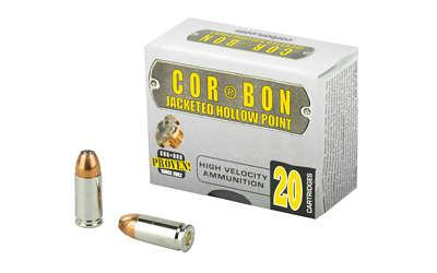 COR09115_1 Cor-Bon 9mm Luger +P 115gr JHP — 20rd Box