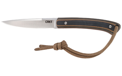 CRKT Biwa 3.02-inch Fixed Drop Point Knife, Brown/Black G10