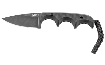 CRK2384K_1 CRKT Minimalist Drop Point Neck Knife — Black G10