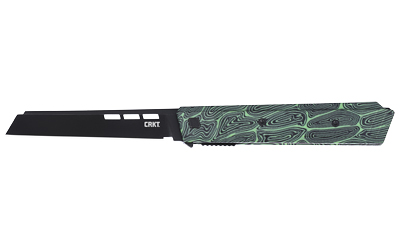 CRK3850G_1 CRKT ZEPHYR 3.22″ PLAIN EDGE GRN/WHT