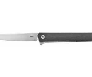 CRKT CEO Flipper 3.35″ AUS-8A Satin, Black Handle