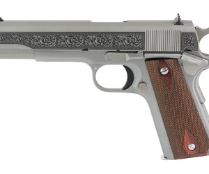 Colt 1911C GOVT .45 ACP 5″ Stainless Engraved