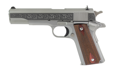 Colt 1911C GOVT .45 ACP 5″ Stainless Engraved