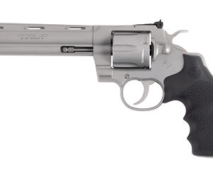 Colt Python 6″ Stainless Revolver — Hogue Grip — 6-Round