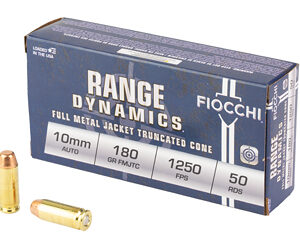 Fiocchi Range Dynamics 10mm 180 gr FMJTC, 50 rd