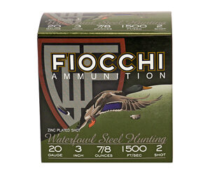 Fiocchi Flyway Steel 20ga 3in 7/8oz #2 25rd Box