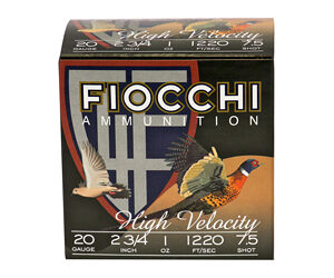 Fiocchi 20GA High Velocity 2.75in 1oz #7.5 25rd