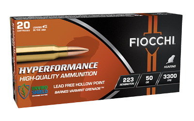 F223VG20_1 Fiocchi Hyperformance 223 Rem 50 gr Barnes VG – 20rd Box