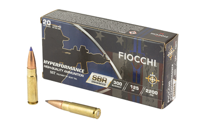 F300BKSBA_1 Fiocchi Hyperformance SBR .300 Blackout 125gr SST 20rd