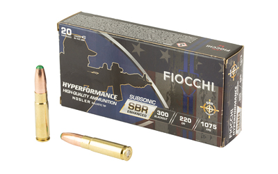 F300BKSBS_1 Fiocchi Hyperformance SBR .300 AAC Blackout 220gr 20rd