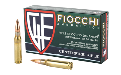 F308A_1 Fiocchi 308 Win 150 gr FMJBT 20 Rd Box