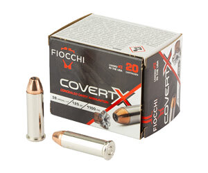 Fiocchi CovertX .38 Special +P 125gr JHP 20rd