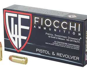 Fiocchi .40 S&W 165gr FMJ-TC, 50 Rounds