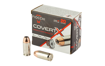 Fiocchi CovertX .45 ACP JHP 20rd Box