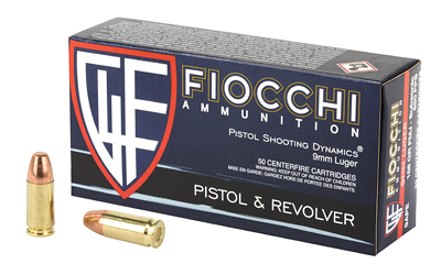 Fiocchi 9mm Luger 158gr FMJ Subsonic — 50rd Box