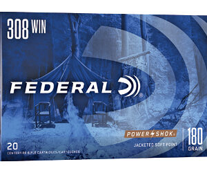 Federal Power-Shok 308 Win 180gr SP — 20rd Box