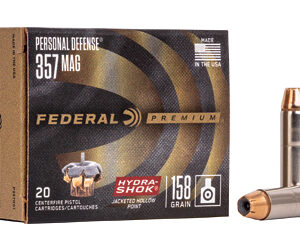 Federal Premium .357 Magnum 158 gr Hydra-Shok JHP 20 rd