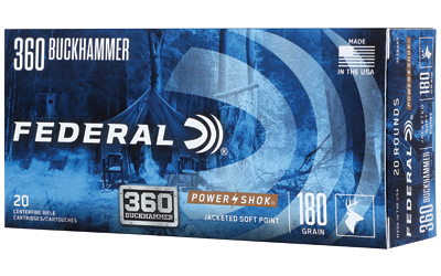 FE360BHAS_1 Federal Power-Shok 360 Buckhammer 180gr JSP 20rd