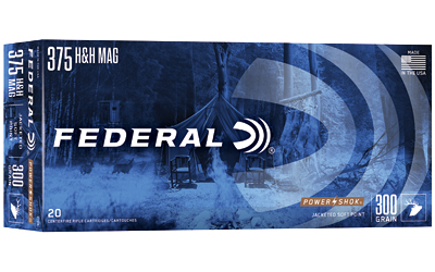 FE375B_1 Federal PowerShok .375 H&H 300gr SP – 20rd Box