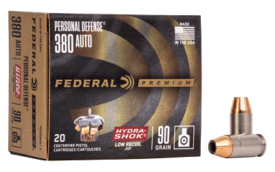 Federal Premium Hydra-Shok .380 ACP 90 gr JHP 20rd