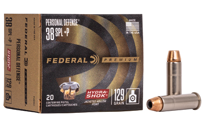 FE38HS_1 Federal Hydra-Shok .38 Special +P 129 gr JHP 20rd