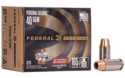 Federal Premium Hydra-Shok .40 S&W 165gr JHP 20rd