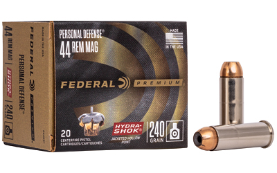 FE44HS1_1 Federal Premium Hydra-Shok .44 Rem Mag 240 gr JHP, 20rd
