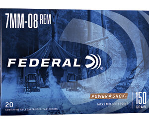 Federal Power-Shok 7mm-08 Rem 150 gr SP – 20 rd Box