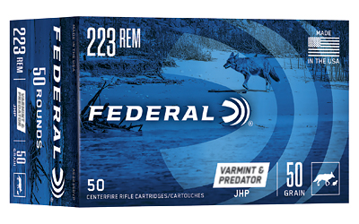 Federal American Eagle Varmint & Predator .223 Rem 50gr JHP 50rd
