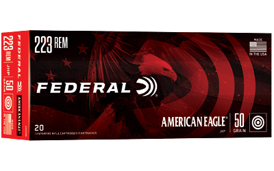FEAE223G_1 Federal American Eagle .223 Rem 50 gr JHP — 20rd Box