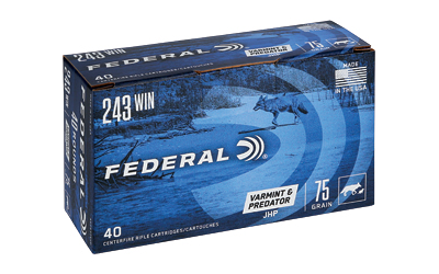 FEAE24375VP_1 Federal American Eagle .243 Win 75gr JHP — 40rd Box