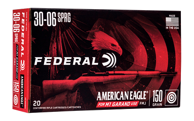 FEAE3006M1BX_1 Federal American Eagle .30-06 150gr FMJ – 20rd Box