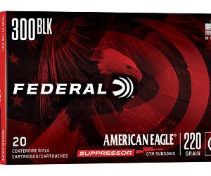 Federal American Eagle Suppressor 300 AAC Blackout 220gr OTM 20rd