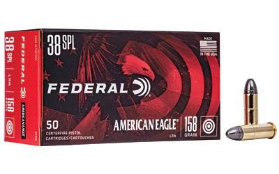 FEAE38B_1 Federal American Eagle .38 Special 158 gr LRN — 50 rd Box