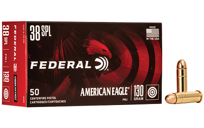 FEAE38KBX_1 Federal American Eagle .38 Special 130 gr FMJ 50 rd