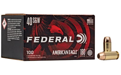 FEAE40R100_1 Federal American Eagle .40 S&W 180 gr FMJ – 100 rd