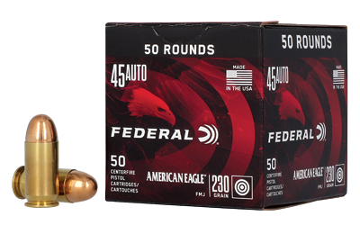 FEAE45A50_1 Federal American Eagle .45 ACP 230gr FMJ – 50rd Box