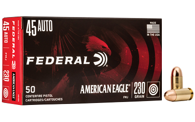 FEAE45ABX_1 Federal American Eagle .45 ACP 230 gr FMJ – 50 Rounds