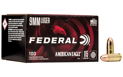 FEAE9DP100_1 Federal American Eagle 9mm 115 gr FMJ 100rd