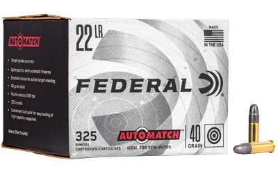 Federal AutoMatch Champion .22 LR 325rd Rimfire Ammo