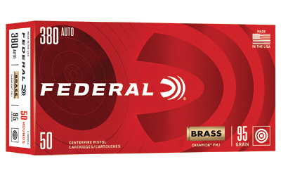 FEC38095A_1 Federal Champion .380 ACP 95 gr FMJ, 50 rd