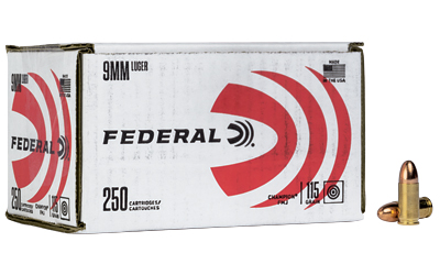 Federal Champion 9mm Luger 115 gr FMJ — 250 ct