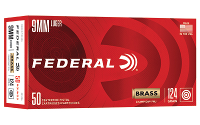 FEC9124A_1 Federal Champion 9mm Luger 124 gr FMJ, 50 ct