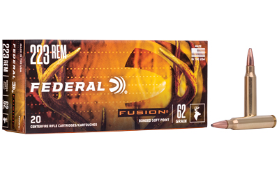 Federal Fusion .223 Rem 62 gr Jacketed Soft Point 20rd