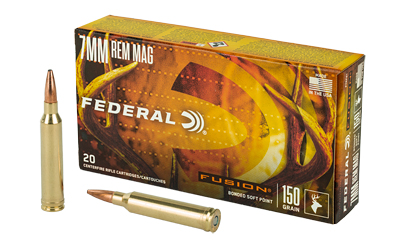 FEF7RFS1_1 Federal Fusion 7mm Rem Mag 150gr Soft Point 20rd