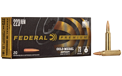 FEGM223BH73_1 Federal Gold Medal Berger .223 Rem 73 gr BTHP – 20rd Box