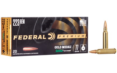 FEGM223M3_1 Federal Gold Medal 223 Rem 77gr Sierra MatchKing BTHP – 20rd