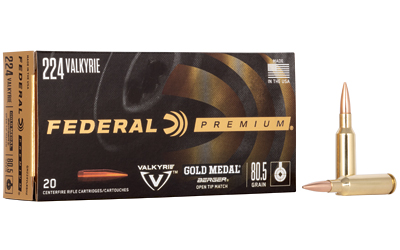 FEGM224VLKBH2_1 Federal Gold Medal .224 Valkyrie 80.5gr Berger OTM 20rd