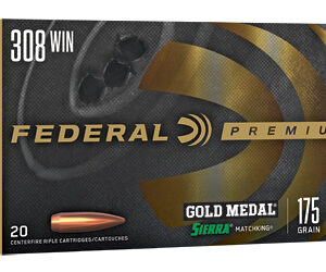 Federal Gold Medal .308 Win 175gr Sierra MatchKing 20rd
